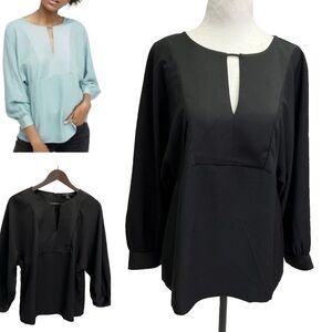 J.crew Keyhole V-Neck Tunic Top in Satin Crepe Size S